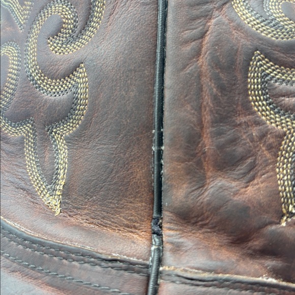 Justin Mens Dark Brown Western Boots - Picture 16 of 16